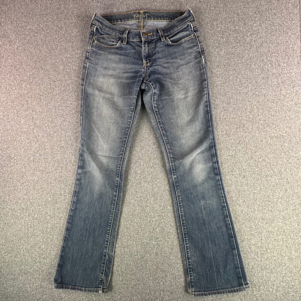 Old Navy Jeans Womens 6 Long The Flirt Blue Bootcut Stretch